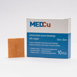 MedCu Antimicrobial Copper Wound Dressing 5cm x 6cm