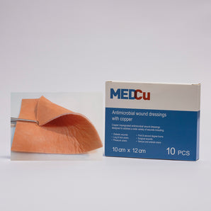 MedCu Antimicrobial Copper Wound Dressing 10cm x 12cm (3-ply)